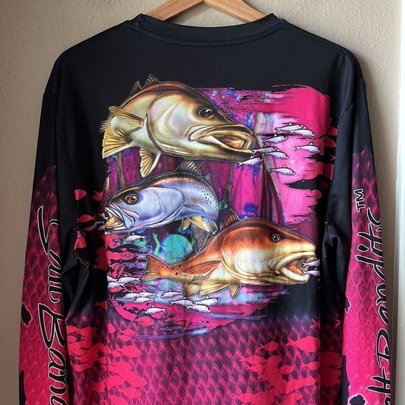 SALT BANDITS Mens Ultra Lightweight UV 50 Fishing Performance Rash Guard - Picture 1 of 7